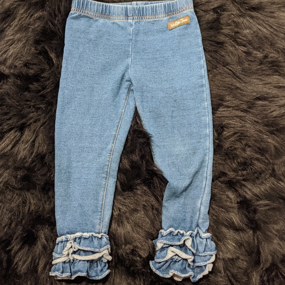 Matilda Jane Other - Matilda Jane jean ruffle leggings